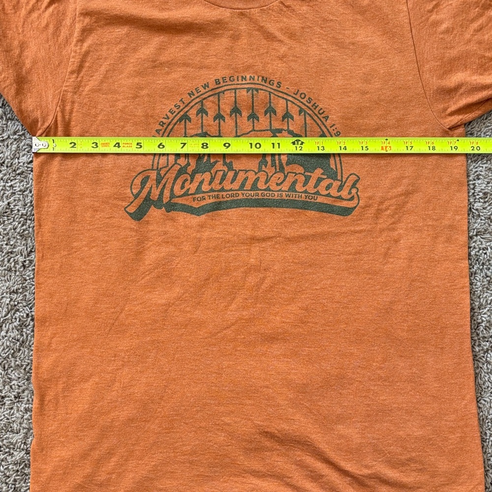 Sunday Cool- Monumental - For the Lord your God is with you - Orange T-Shirt - Picture 4 of 6
